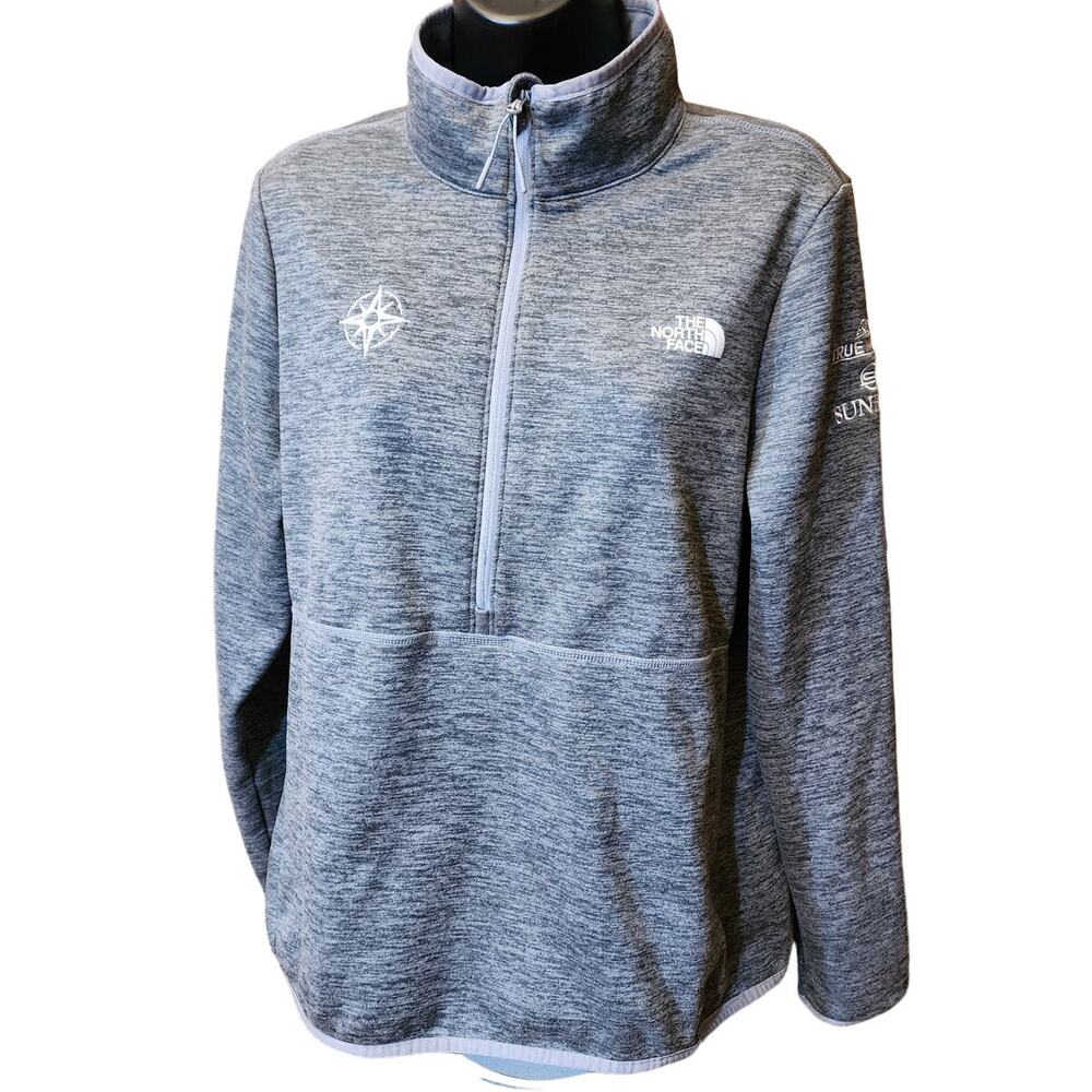 North Face Fleece Womens Large Athletic Zip Long Sleeve Performance Pullover Top